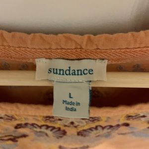 Sundance orange embroidered shortsleeved shirt - L